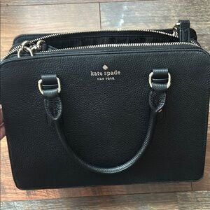 Kate Spade Black Satchel with Silver Hardware